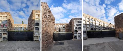 Zona d'actuació delimitada amb tanques