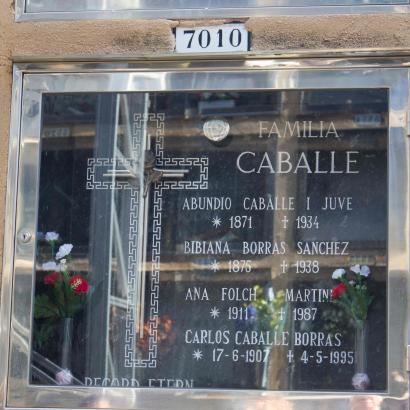 Imagen del nicho de Montserrat Caballé