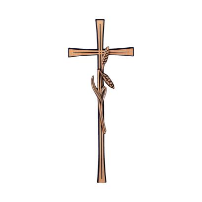 Cruz bronce espiga
